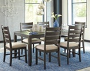 Ashley Rokane Dining Room Table Set (7/CN)