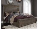 Ashley Johnelle King Panel Bed - Gray w/o Slats w/o Foundation