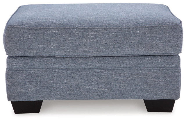 Ashley Carissa Manor Ottoman - Denim