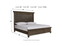 Ashley Johnelle Queen Panel Bed with Storage Bench with slats - Gray