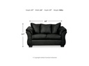 Ashley Darcy Sofa & Loveseat - Black Fabric Set