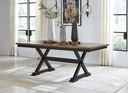 Ashley Wildenauer - Rectangular Dining Room Ext Table - Black/Brown