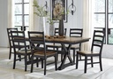 Ashley Wildenauer - Rectangular Dining Room Ext Table - Black/Brown