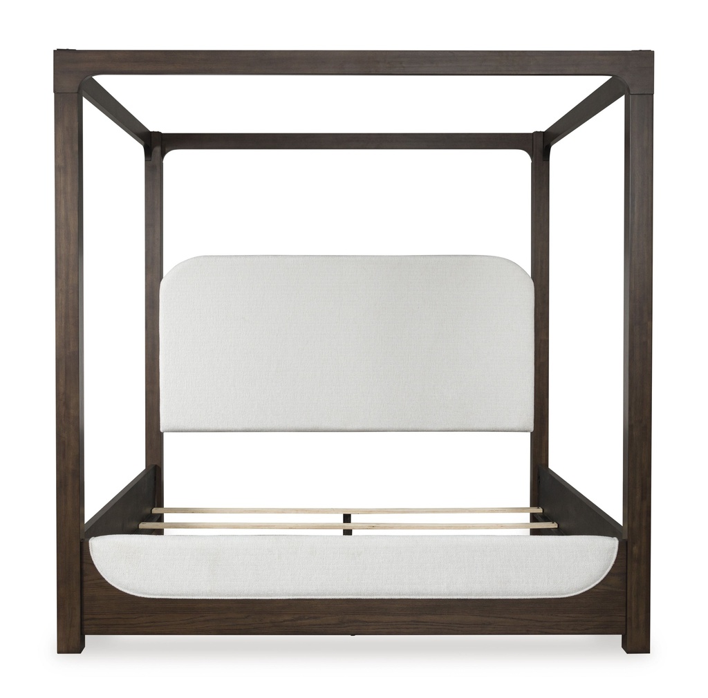 Ashley Breckington Queen Next-Gen Nuvella™ Performance Fabric Canopy Bedd - Dark Brown