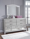Ashley Coralayne Dresser with Mirror - Silver