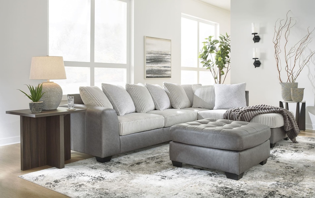 Ashley Clairette Court RAF Corner 2-Piece Sectional with Chaise