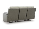 Ashley Stately Check Dual Power Reclining Sofa