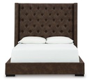 Ashley Steenlage Queen Bed - Brown / w/o Slats