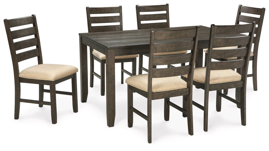 Ashley Rokane Dining Room Table Set (7/CN) - Brown