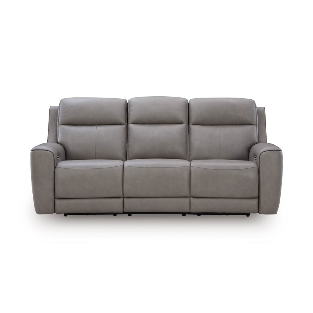 Ashley 5Z-Relaxation Dual Power Leather Reclining Sofa with ADJ Headrest
