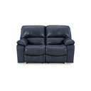 Ashley Leesworth Leather Reclining Loveseat - Ocean