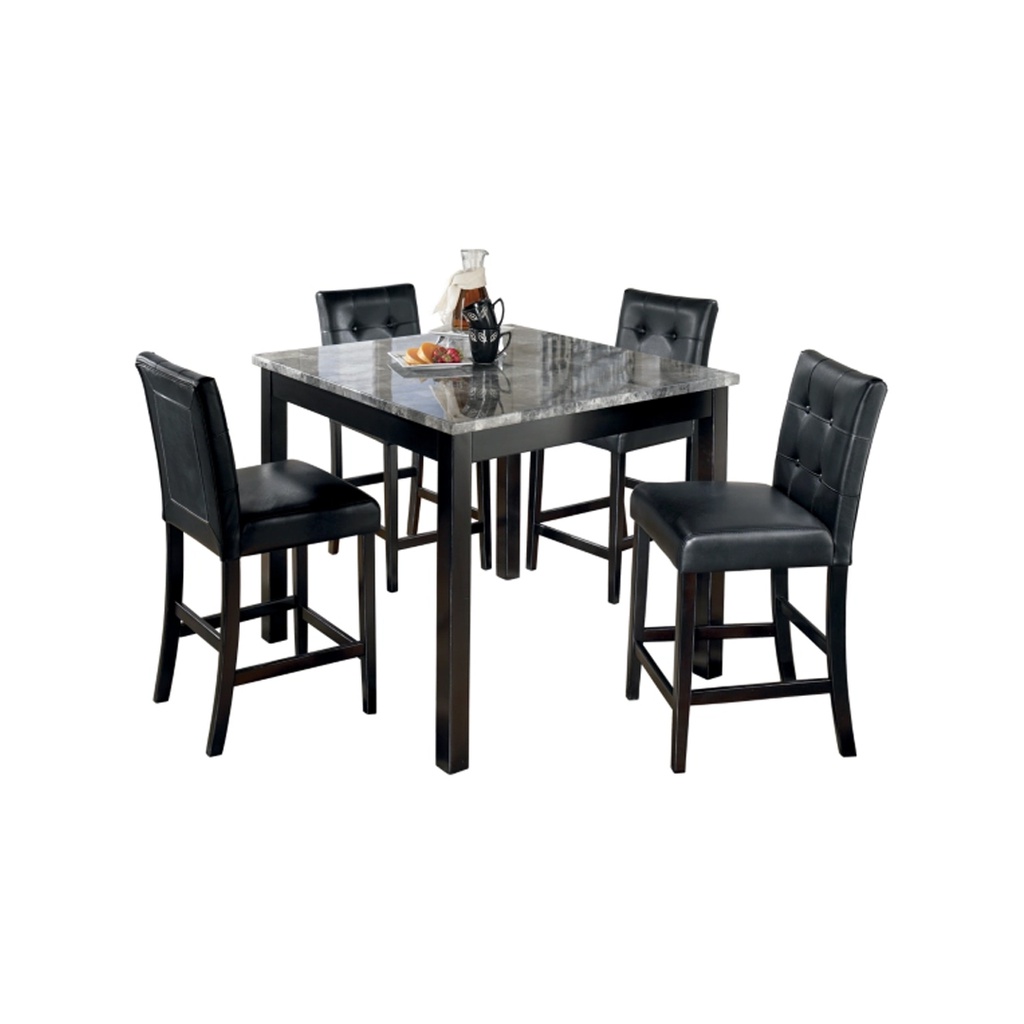 Ashley Maysville Square Counter Table Set (5/CN) - Black
