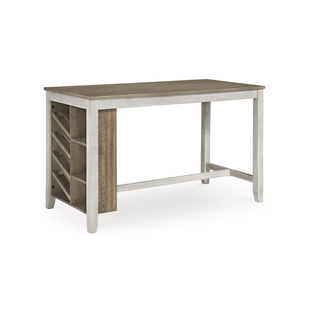 Ashley Skempton RECT Counter Table w/Storage - White/Light Brown