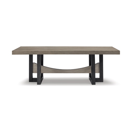 [D989-25] Ashley Foyland - Rectangular Dining Room Table - Black/Brown