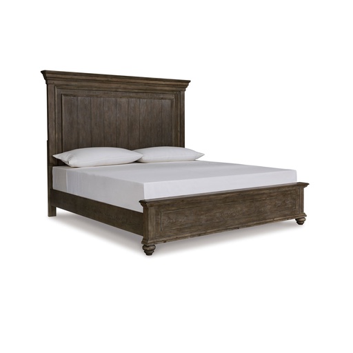 [B776-54-57-97W1+B100-13] Ashley Johnelle Queen Panel Bed with slats - Gray