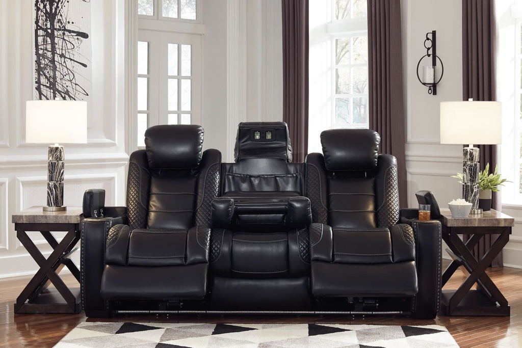 Ashley Party Time Power Reclining Sofa with ADJ Headrest