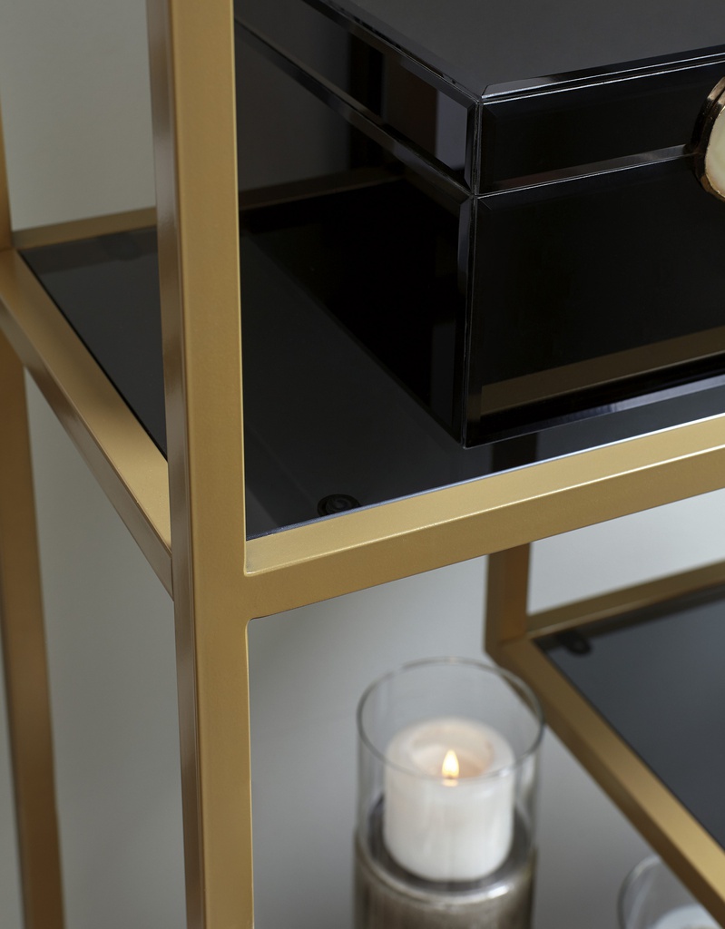 Ashley Frankwell Bookcase - Gold Finish