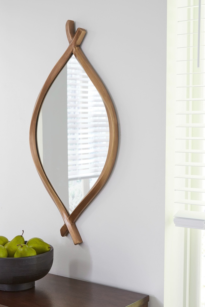 Bartner Accent Mirror - Antique Gold Finish