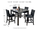 Ashley Maysville Square Counter Table Set (5/CN) - Black