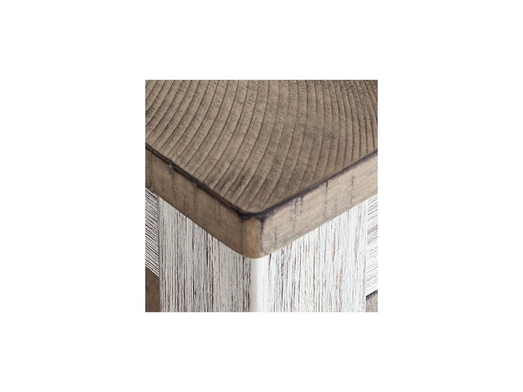 Ashley Skempton RECT Counter Table w/Storage - White/Light Brown