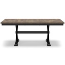 Ashley Wildenauer - Rectangular Dining Room Ext Table - Black/Brown