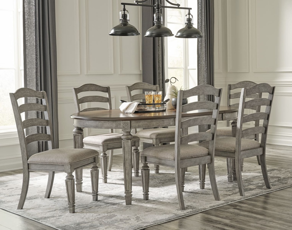 Ashley Lodenbay Oval Dining Room EXT Table - Two-tone