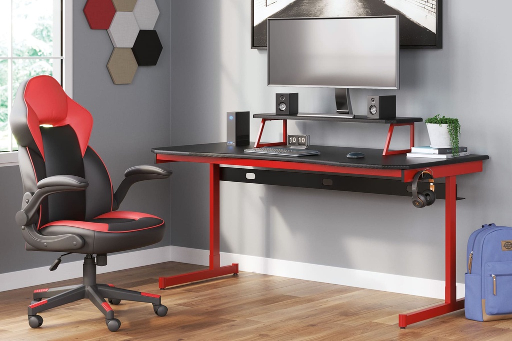 Ashley Lynxtyn Home Office Desk - Red/Black