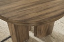 Ashley Austanny Round End Table - Warm Brown