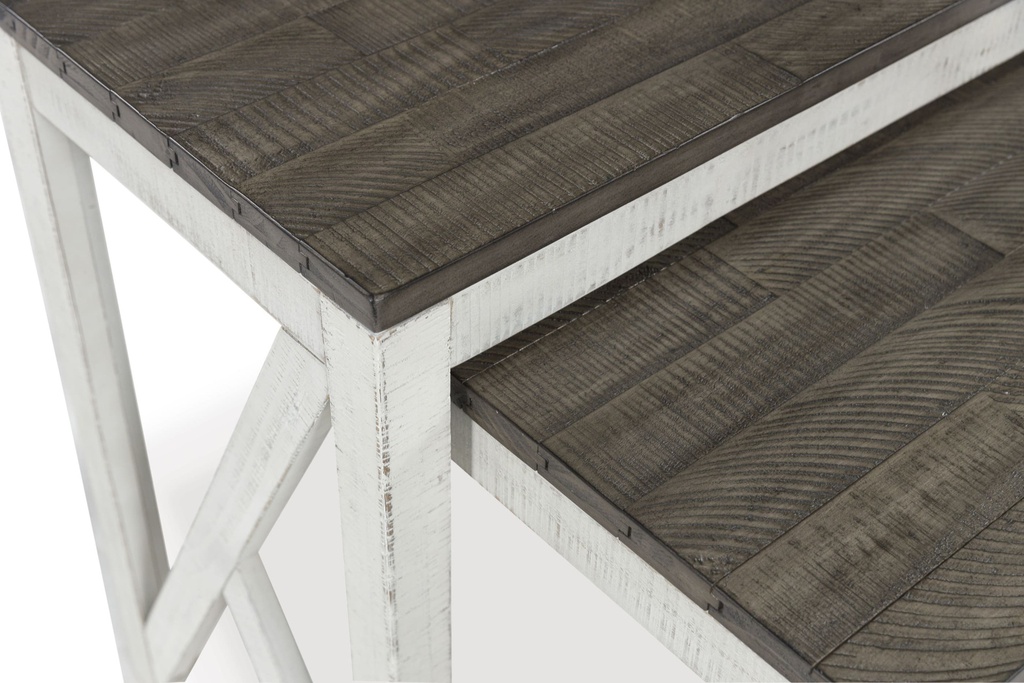 Ashley Havalance Nesting End Tables (2/CN) - Gray/White