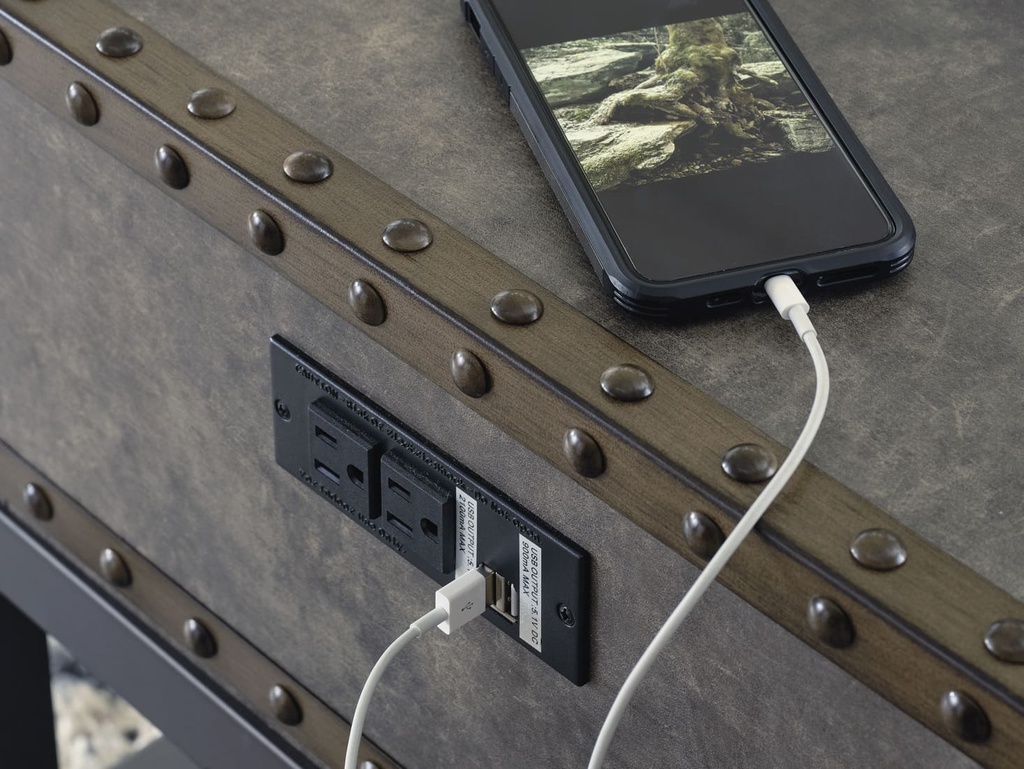 Ashley Derrylin Rectangular End Table - Brown