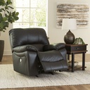 Ashley Leesworth Leather Power Recliner - Storm