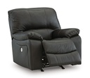 Ashley Leesworth Leather Power Recliner - Storm