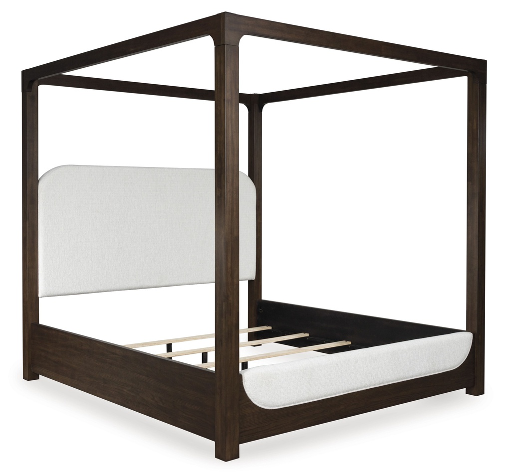 Ashley Breckington Queen Next-Gen Nuvella™ Performance Fabric Canopy Bedd - Dark Brown