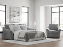 Ashley Lealand Heights Sofa Chaise Queen Sleeper - Steel