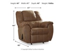 Ashley McGann Rocker Recliner - Saddle