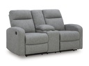 Ashley Moreau Place DBL Rec Loveseat w/Console - Sterling