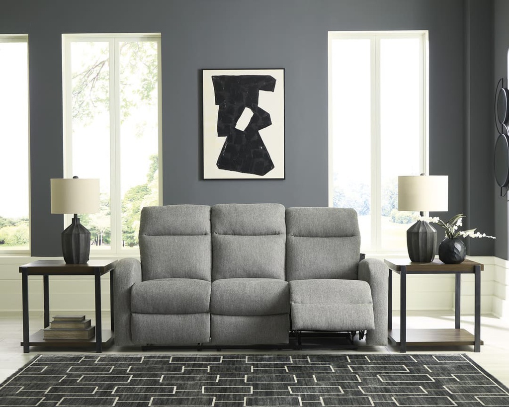Ashley Moreau Place Reclining Sofa - Sterling
