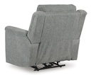 Ashley Overflow Power Recliner/ADJ Headrest - Steel