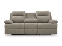 Ashley Tarrant Manual Reclining Sofa with Drop Down Table - Mocha