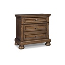 Ashley Flynnter Two Drawer Night Stand - Medium Brown