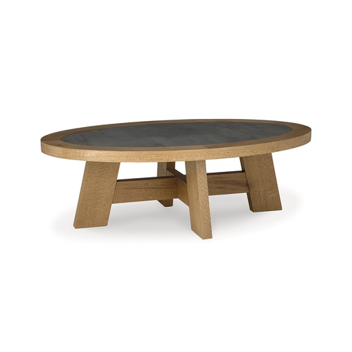 [T839-0] Ashley Brinstead Oval Cocktail Table - Light Brown