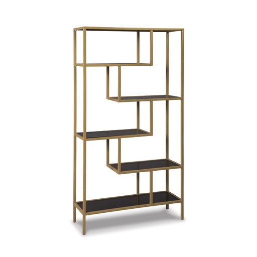 [A4000286] Ashley Frankwell Bookcase - Gold Finish
