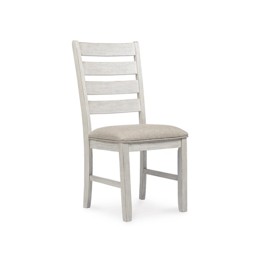 [D394-01] Ashley Skempton Dining UPH Side Chair - White/Light Brown