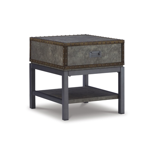 [T973-3] Ashley Derrylin Rectangular End Table - Brown