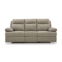 Ashley Tarrant Manual Reclining Sofa with Drop Down Table - Mocha