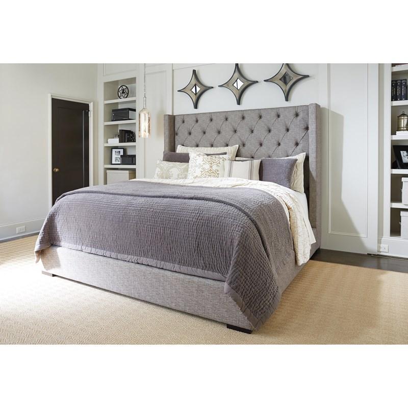 Ashley Sorinella Bed 5' - Grey Fabric