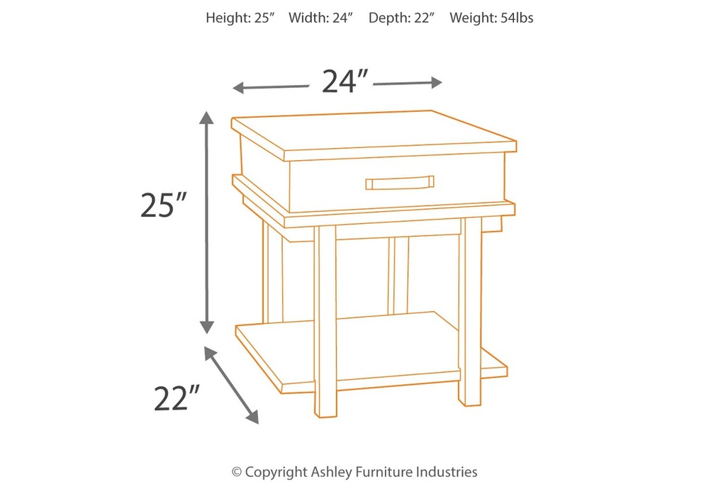 Ashley Stanah Rectangular End Table