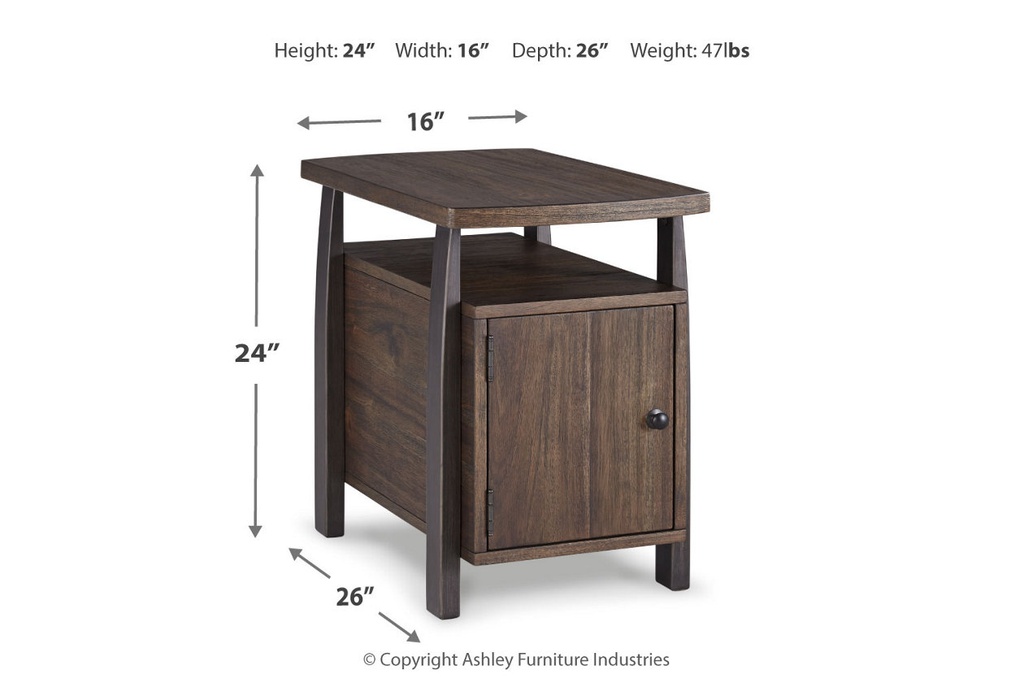 Ashley Valibry Chair Side End Table - Brown