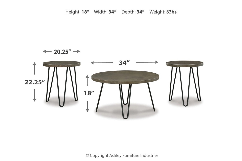 Ashley Hadasky Occasional Table Set(3/CN)