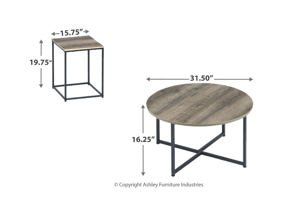 Ashley Wadeworth Occasional Table Set(3/CN)